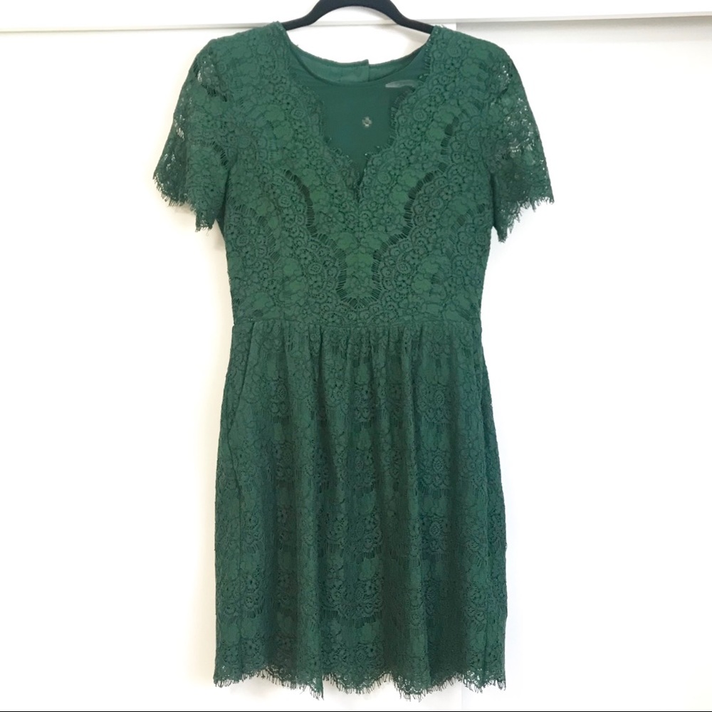 Anthropologie Dolce Vita Green Lace Dress
